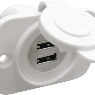 Fabbricate in nylon con cappuccio di protezione per renderle impermeabili. Ingresso 12/24 V. Uscita USB 5V.