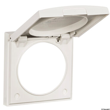 Vengono completati con le cornici di design modello "FLOW" singole o doppie.Cornice singola: 59,5x59,5 mm. Cornice doppia: 59,5x178,5 mm.