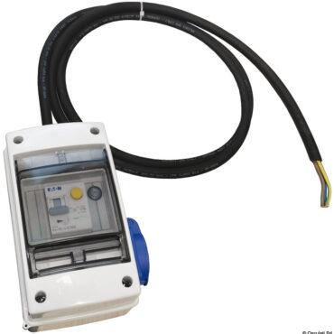 Quadro per distribuzione elettrica portata 16 A – 230 V.Box in ABS bianco compatto con sportello impermeabile IP65, dotato di salvavita, magnetotermico e cavo 3G di lunghezza 3 metri.Sul lato è predisposta una presa shuko con tappo.Facilmente installabile in ogni posizione sottocoperta.