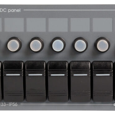 Horizontal electric panel w/7 switches