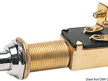 Pulsanti in ottone cromato con contatti argentati, funzionamento sempre garantito.