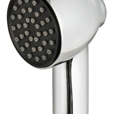 Vano doccia in acciaio inox AISI 316 con sportello autoreggente. Dotato di doccia Keji II Continuum Flow con testa maggiorata e boccola interna in gomma antivibrante.