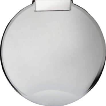 Doccia in ottone cromato, vano di alloggiamento bianco in ASA UV resistente.