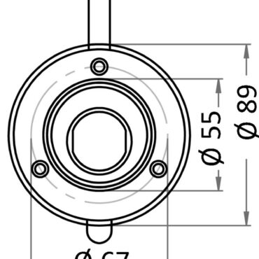 White deckshower head housing + cap/gasket