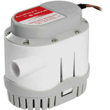 La pompa parte con un livello acqua in sentina di 7 cm e si arresta quando l'acqua è totalmente evacuata. Certificazione CE rilasciata dal RINA, direttiva Europea 2013/53/UE secondo la norma ISO 8846.