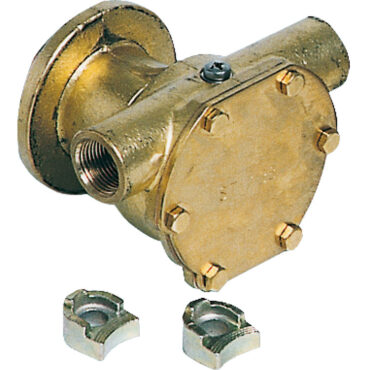 Corpo in bronzo, giranti in neoprene, da collegare al motore.