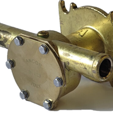 Corpo in ottone, giranti in neoprene.