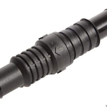 Corpo in polipropilene e valvola in nitrile. Valvola a becco d’anatra.