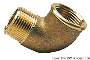 90° brass elbow male/female 3/8"