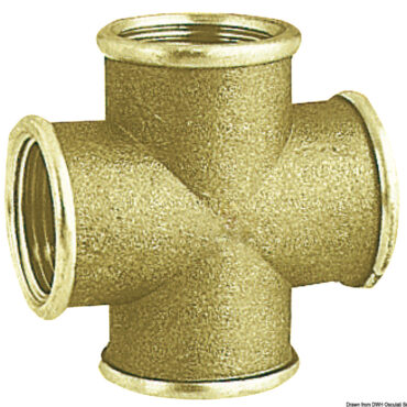 Brass cross joint female 3/8"