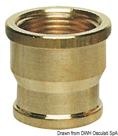 Brass joint sleeve female/female 1"1/2 x 2"