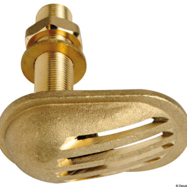 Cast brass thru hull scoop strainer 4"