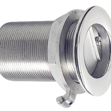 In acciaio inox AISI 316 lucidato a specchio, completi di valvola in gomma bianca e di collegamento di massa.