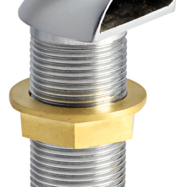 In ottone cromato, completamente filettato.
