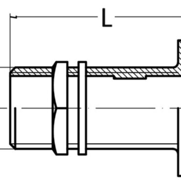 Sea cock chromed brass 3"