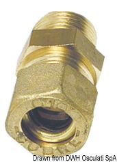 Brass comprssion joint straight male 10 mm x 3/8"