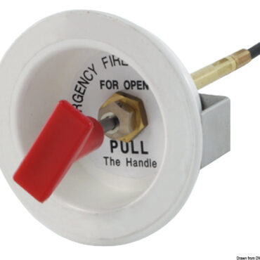 Per alloggiamento comando flessibile 17.450.90. Per intercettazione comando di emergenza.