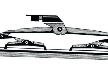 SS windshield blade w. silicone flap 405 mm