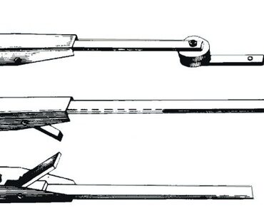 SS adjustable telescopic wiper arm 325/460 mm