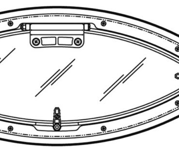 Carcassa in nylon con ghiera esterna di finitura e zanzariera. Fermi regolabili. Vetro acrilico fumè.Fissaggio con viti invisibili. Spessore murata 6-35 mm.Omologato CE.