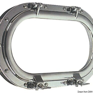 In ottone cromato completi di ghiera posteriore, a tenuta stagna, con chiusura a "galletti”.