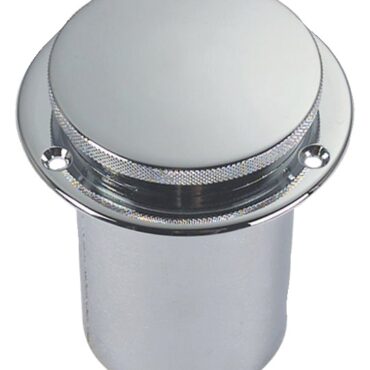 Fissaggio su ghiera a 3 fori. Zigrinatura sul tappo per una facile impugnatura.