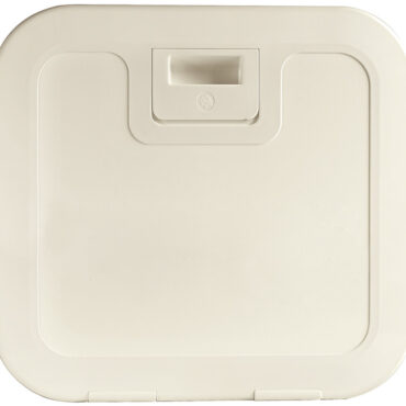 Telaio in ABS bianco, con rete elestica in nylon intrecciato. Dorso autoadesivo, oppure da fissare con 4 viti.