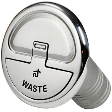 Caratteristiche tecniche: chiusura a scatto con rotazione 45°; sporgenza solo 7,7 mm; viti a scomparsa; cavetto inox di ritegno con molla; versioni fuel e diesel con attacco per cavo di massa; fabbricato in acciaio inox AISI 316 lucidato a specchio; simbologia a norme DIN.