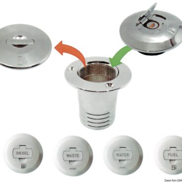 Maniglia di apertura con protezione della chiave. Filetto 1"1/2.