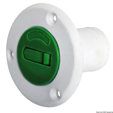 Nylon/fiberglass FUEL plug green 38 mm