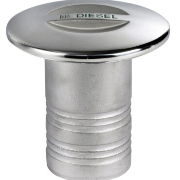 Presa per apertura incassata a filo, viti cieche nascoste dal bordo del tappo.