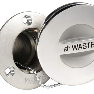 Presa per apertura incassata a filo, viti cieche nascoste dal bordo del tappo.