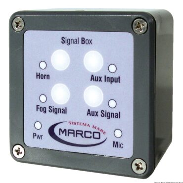 Per comandare fischi elettronici da una seconda stazione. Completo di microfono con connettore stagno. Per articoli 21.431.12; 21.431.24; 21.433.24; 21.427.12; 21.427.24; 21.428.12; 21.428.24.