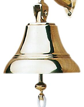 Lucidata a specchio, completa di staffa basculante e di battacchio.