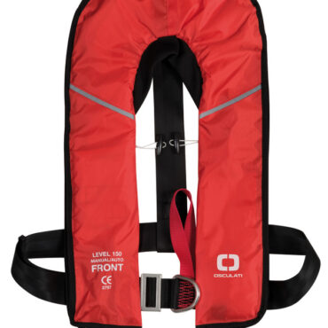 Completo di cintura di sicurezza omologata. Attivatore UML-5. Collo in tessuto elastico morbido per una vestibilità ottimale.