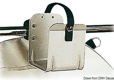 Realizzati in alluminio rivestita con polvere epossidica, muniti di nastrino. Sono adatti per tubi del Ø 22/25 mm o per fissaggio a parete.