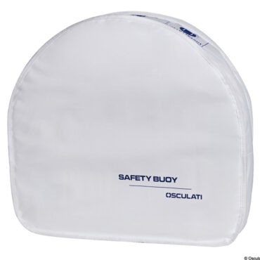 In tessuto spalmato in poliuretano a doppio strato imbottito. Completo di cinghie regolabili per fissaggio al pulpito. Apertura con cerniera. Cinghie per contenere boetta luminosa (30.584/583.00) + la cima regolamentare 22.408.06.