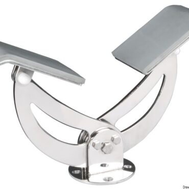 Realizzato in acciaio inox AISI 316 con supporto rivestito in gomma antisdrucciolo.Grazie alla sua particolare forma può virtualmente accogliere ogni forma di carena di tender, moto d'acqua o derive, regolabile con un semplice movimento, senza dover spostare i basamenti installati.I basamenti sono sfilabili, il braccio è disponibile sia nella versione singola che doppia ed il supporto può essere piatto o a V per adattarsi perfettamente a qualsiasi esigenza.