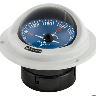 Sospensione semi - cardanica interna. Compensazione incorporata, con schermo anti riflesso. Completa di illuminazione notturna. Gradazione di lettura di 5°.