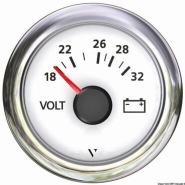 Voltometer 18/32V white