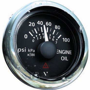Oil pressure gauge black 5 bar/80 psi