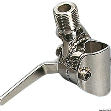 In acciaio inox AISI 316 lucidato a specchio per il montaggio su tubi antenne GPS e VHF.