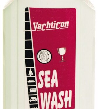 Speciale detersivo liquido concentrato per piatti e posate utilizzabile con acqua di mare. Permette un risparmio importante di acqua dolce.