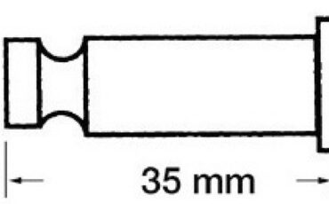 Con perno a scatto in ottone per remi Ø 35 mm.