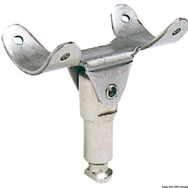 Per remi smontabili di canotti in gomma.