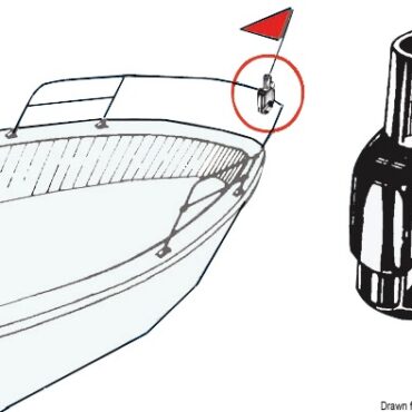 In ottone cromato, con fissaggio a morsetto. Universale per tubi con Ø mm 22/25.