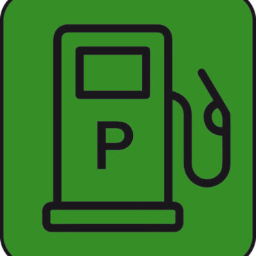 Adesivo carico benzina (foglio da 10 loghi) 25x27