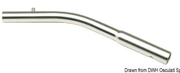 Angolato a 30°. Due fori sul terminale permettono di ruotarlo di 180°.