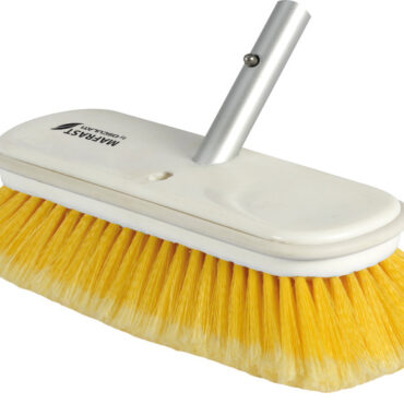 Struttura in polipropilene bianco con bordo antiurto in gomma. Fibre in poliestere di alta qualità, attacco a scatto in alluminio.