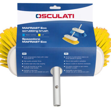 Struttura in polipropilene bianco con bordo antiurto in gomma. Fibre in poliestere di alta qualità, attacco a scatto in alluminio.